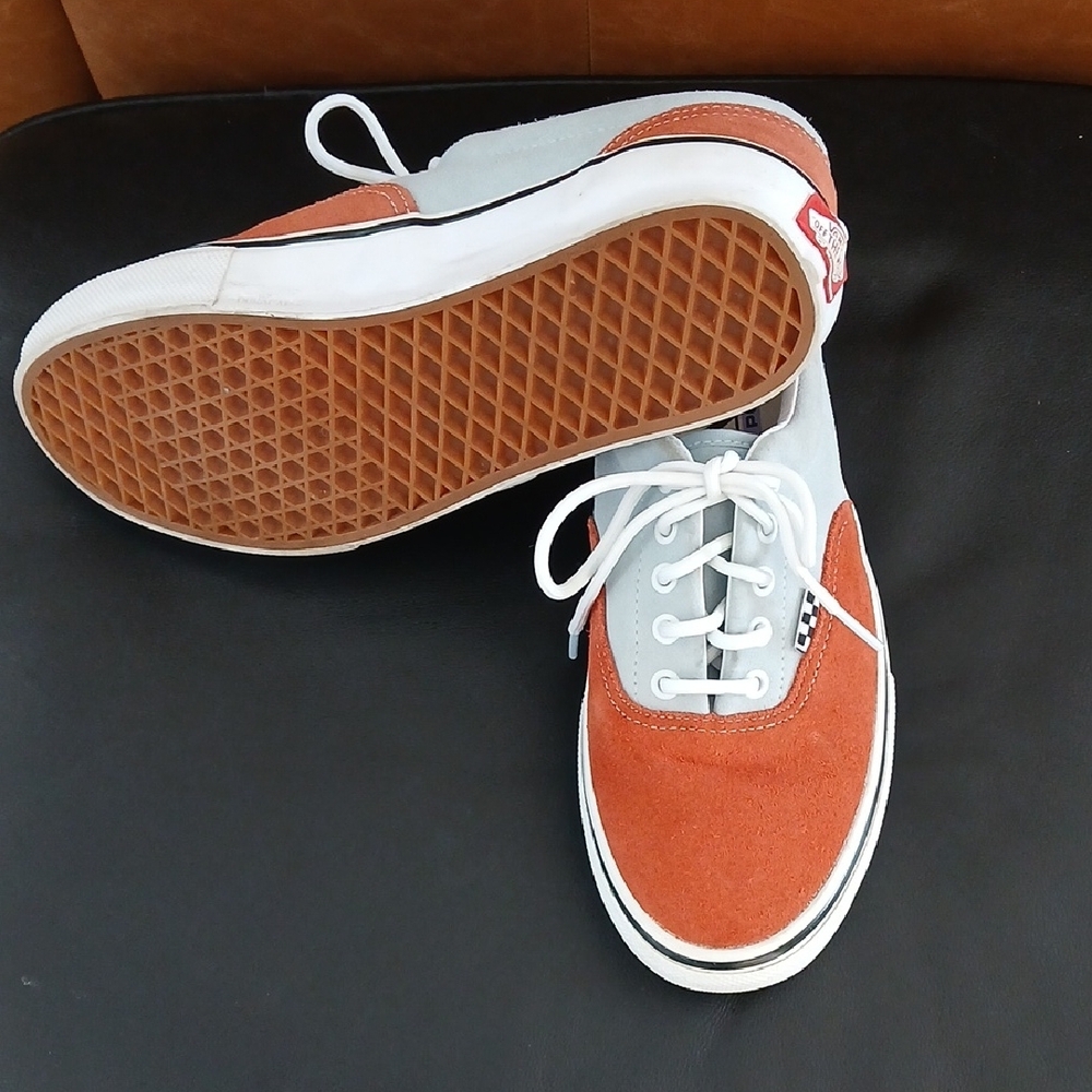 Vans Orange and White Lace-Up Sneakers - Picture 3 of 3